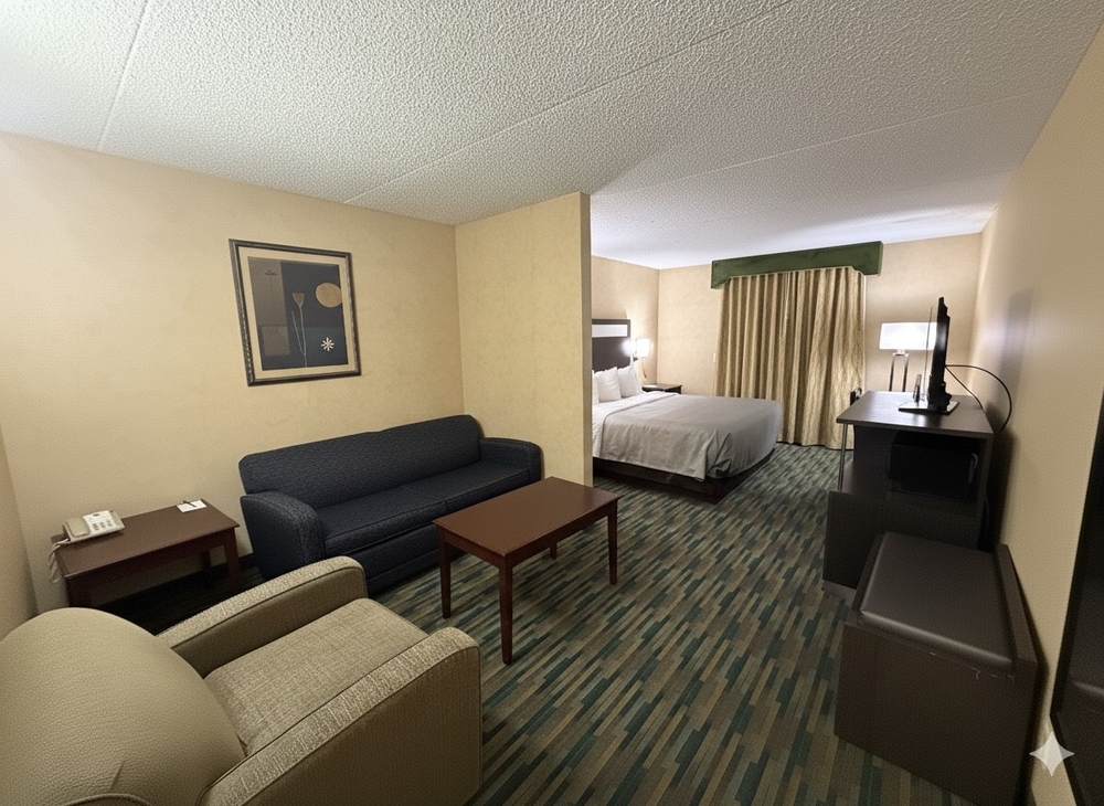 1 King Bed with Kitchen